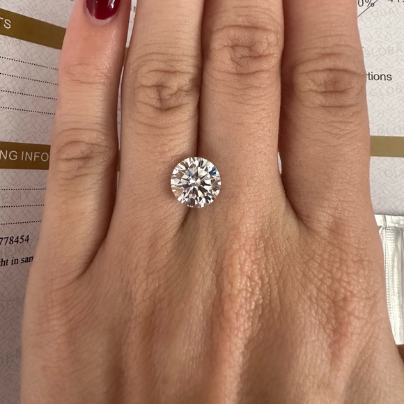 3 carat round moissanite diamond loose gemstone